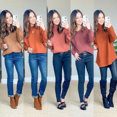 Cozy Fall Looks I’m wearing size S in sweaters, XS in leggings - TTS both jeans sold out

Fall  Fall fashion  Winter  Winter fashion  Winter outfit  Sweater  Holiday  Belt  Leggings  Booties  Boots  Turtleneck

#LTKSeasonal #LTKHoliday #LTKstyletip