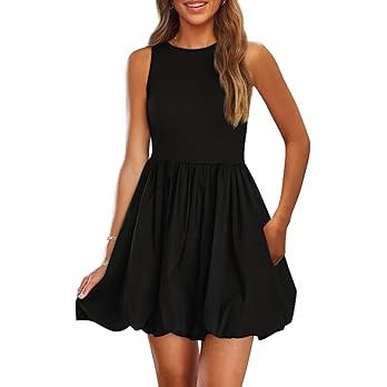 PRETTYGARDEN Summer Dresses for Women 2025 Casual Sleeveless Tank Mini Short Dress Crew Neck Bubb... | Amazon (US)