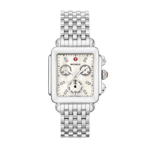 Michele Deco Non-Diamond, Diamond Dial Watch Mww06p000014 Mother-Of-Pearl | Michele Watches