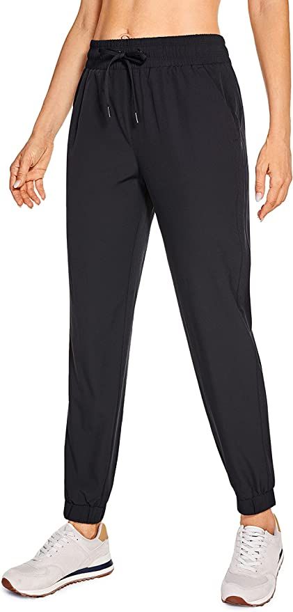 CRZ YOGA Women's Lightweight Workout Joggers 27.5" Mesh Side - Casual Hiking Running Outdoor Athl... | Amazon (US)