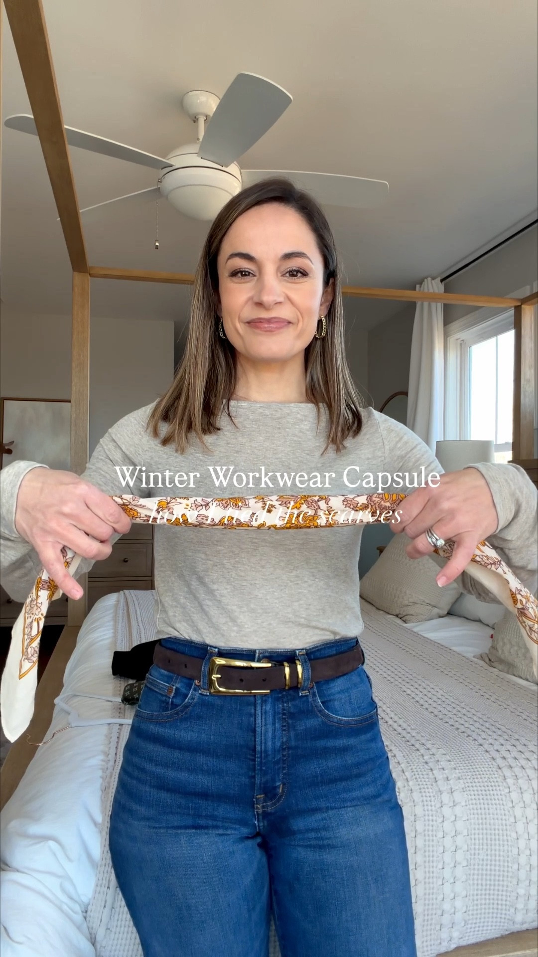 I used a couple of scarves in the capsule wardrobe. Here is how I tied them! 

Outfit I’m wearing here: 

Top (Amazon): xs 
Jeans (Madewell): petite 24 
Belt (Madewell)

#LTKPetite