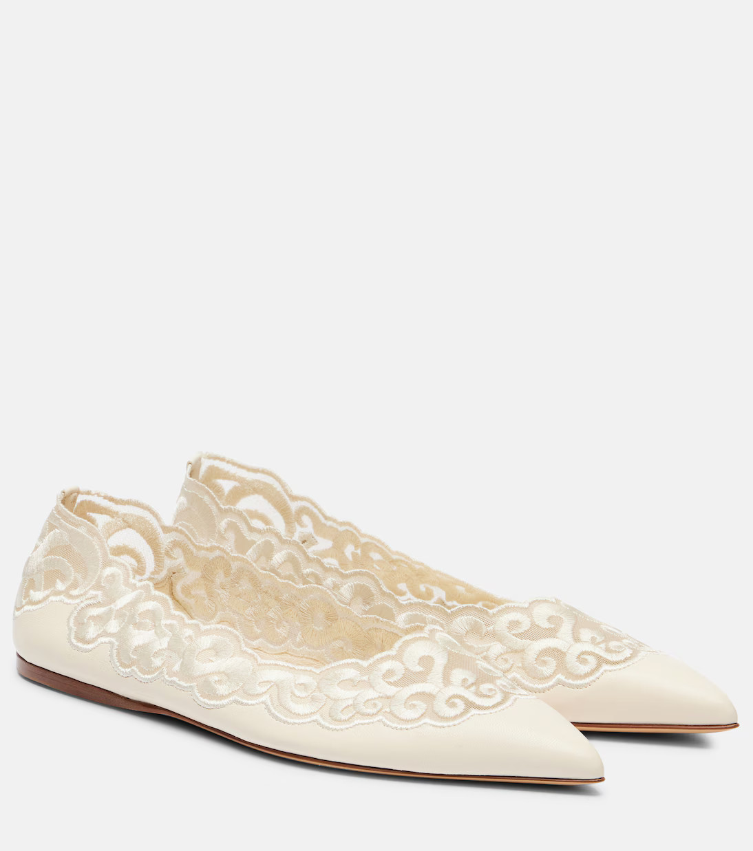 Ziva embroidered leather ballet flats | Mytheresa (US/CA)
