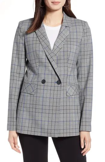 Women's Halogen Double Breasted Blazer, Size X-Small - Black | Nordstrom