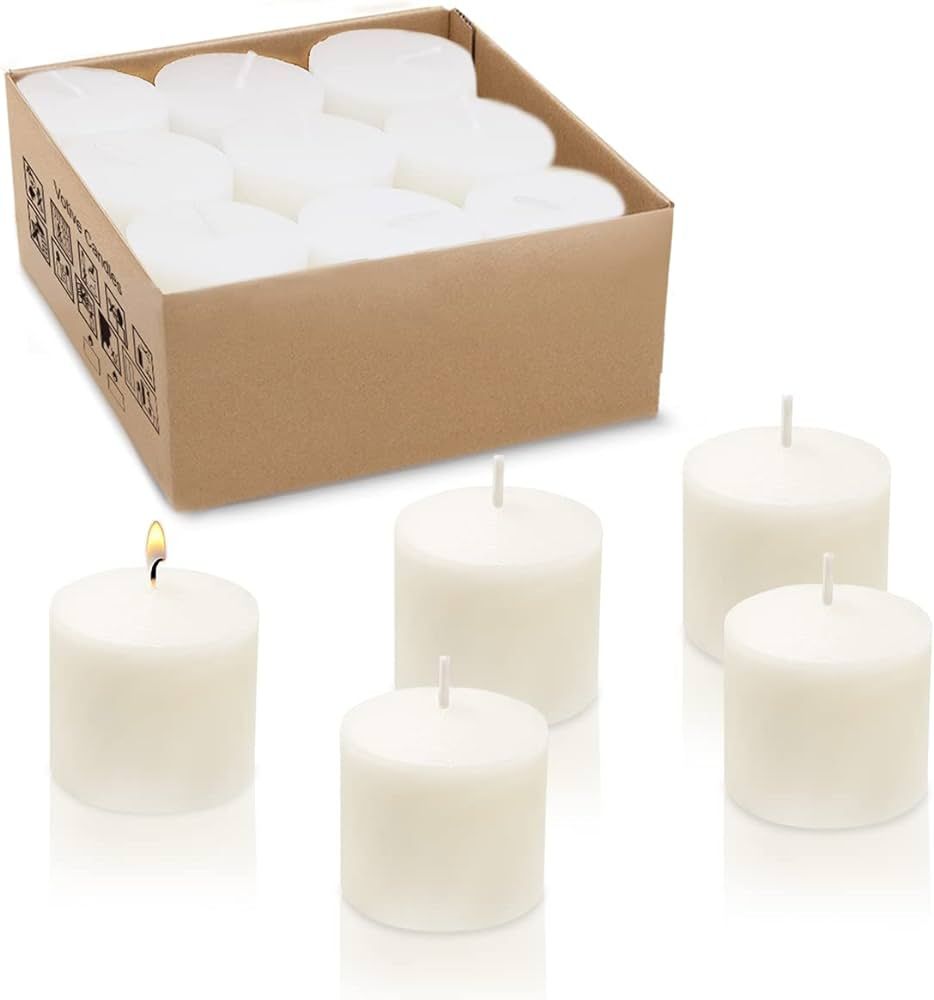 Mi Ka YIa 8 Hour Ivory Votive Candles for Weddings Party Spa & Emergency, Set of 9 Unscented Bulk... | Amazon (US)