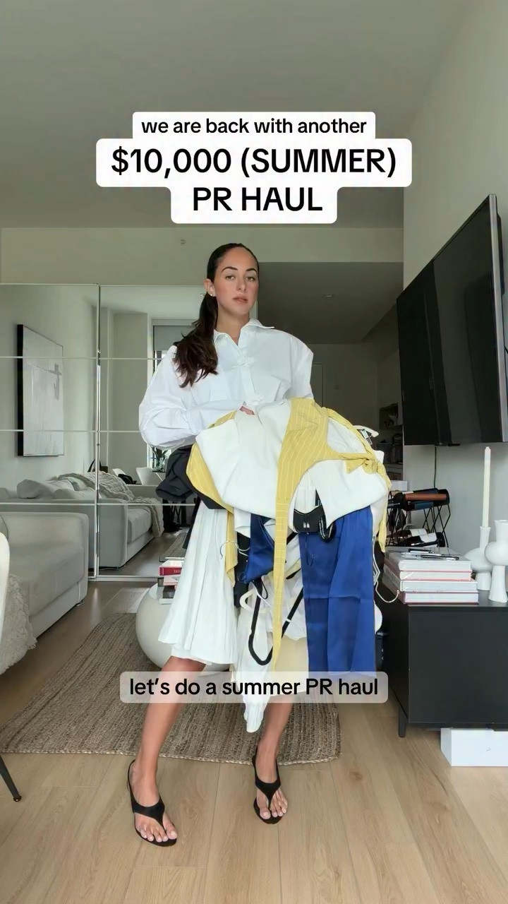 $10,000 summer pr haul!! 

also i’m moving next month and want to do a huge giveaway but most of the clothes and shoes i’m getting rid of are my size…. 
i want to make sure everyone has the chance to win something though (regardless of size) sooo should i do 3 separate giveaways for shoes, clothes, and beauty products? or would you rather i group it all together? let me know!!

so grateful for you guys always 🤍 #prhaul #summerhaul #summerclothing #summerprhaul

#LTKootd #LTKSeasonal