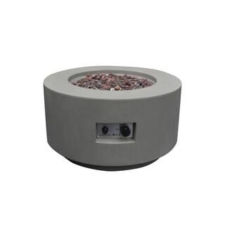 Modeno 27 in. x 14 in. Square Concrete Fire Pit in Gray Waterford Natural Gas Fire Pit | The Home Depot