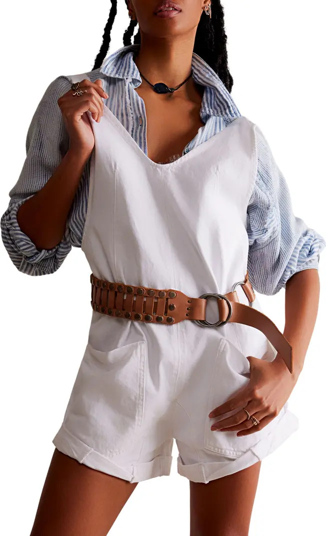 Free People High Roller Denim Short Overalls | Nordstrom | Nordstrom