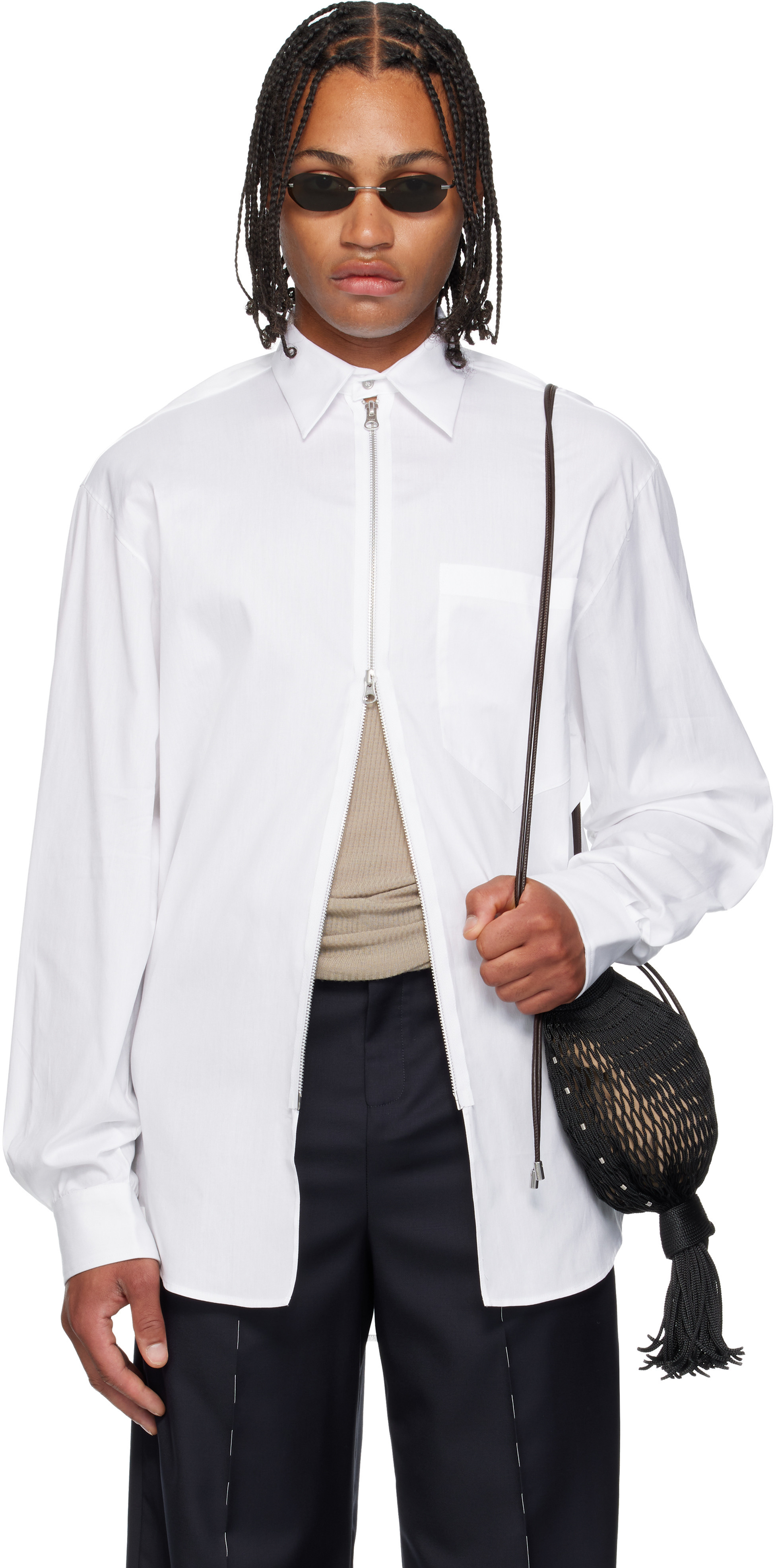 SONIA CARRASCO White Zipped Shirt | SSENSE