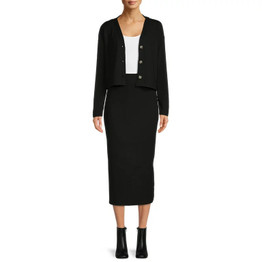 Click for more info about Time and Tru Women's Cardigan and Skirt, 2-Piece Set