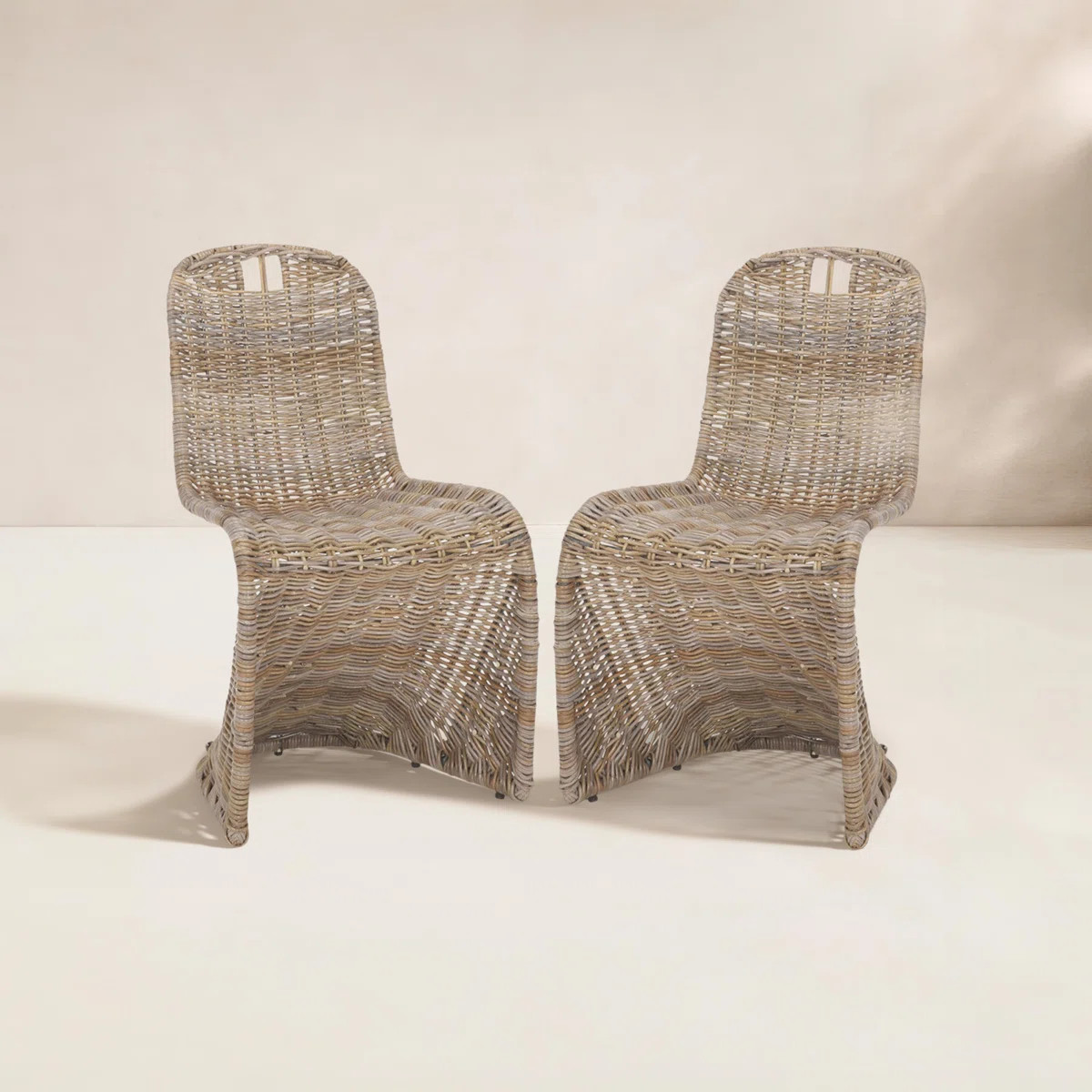 Celeste Outdoor Wicker Dining Chair (Set of 2) | Wayfair North America
