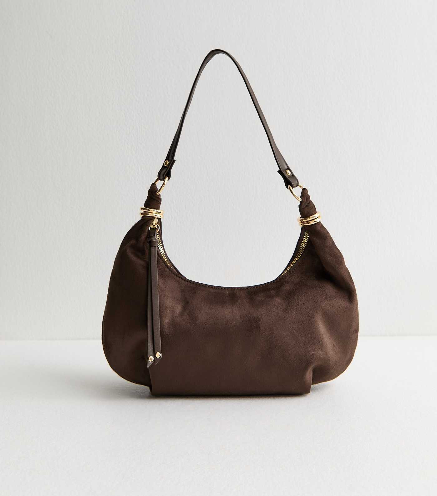 Brown Faux Suede Scooped Top Shoulder Bag | New Look | New Look (UK)