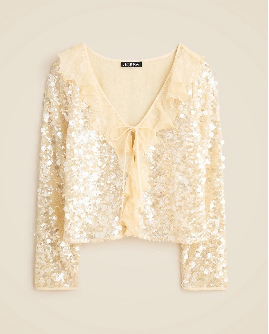 Jcrew Sequin Top On sale for 60% off - runs big - very flattering 

#LTKootd #LTKSaleAlert #LTKHoliday