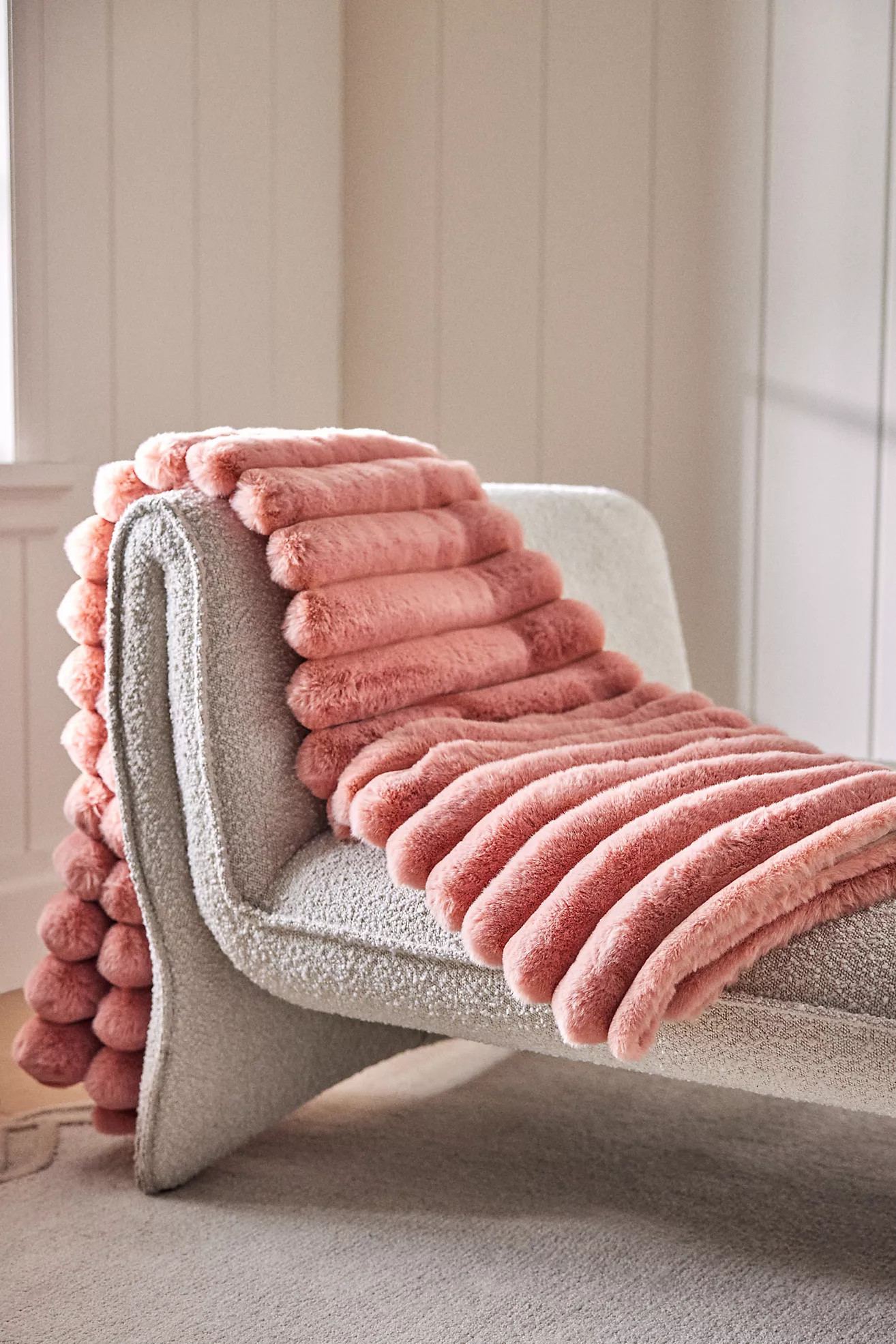 Tipped Puffer Faux Fur Throw Blanket | Anthropologie (US)