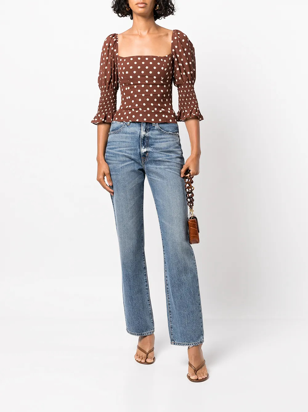 Reformation Portia polka-dot Top - Farfetch | Farfetch Global