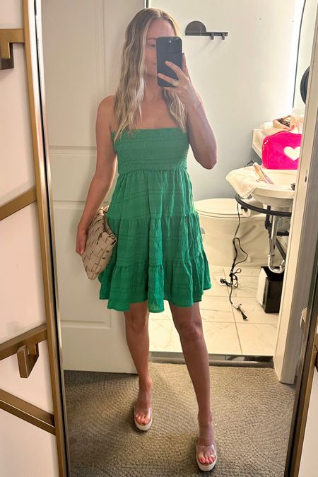 Under $15, and so good I also ordered it in blue and orange! The green is so vibrant, and it has adjustable spaghetti straps. The material is thin, but not see through. An easy, breezy summer staple dress you can dress up or down! 

#LTKfit #LTKunder50 #LTKSeasonal