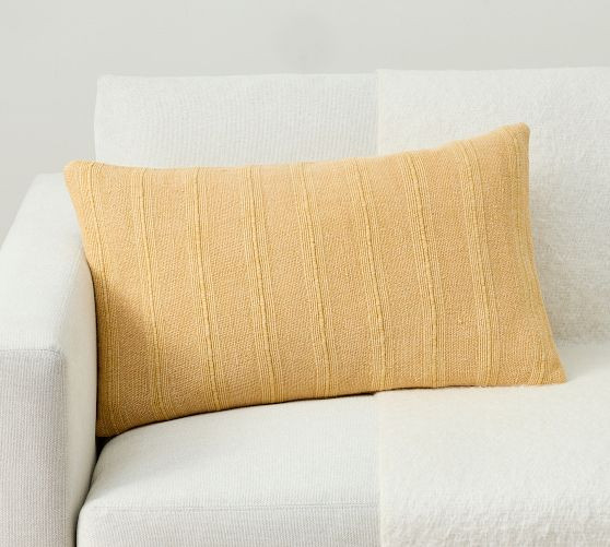 Relaxed Striped Lumbar Pillow | Pottery Barn (US)