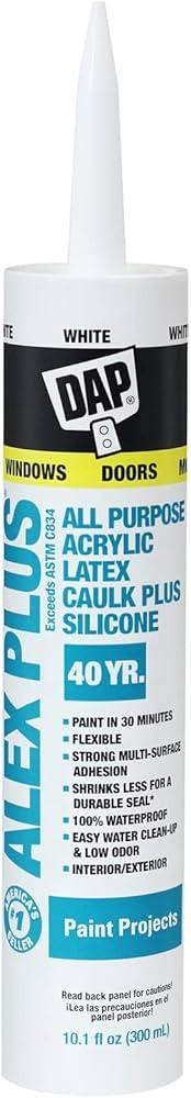 18152 DAP Caulk, 10.1 oz, White | Amazon (US)
