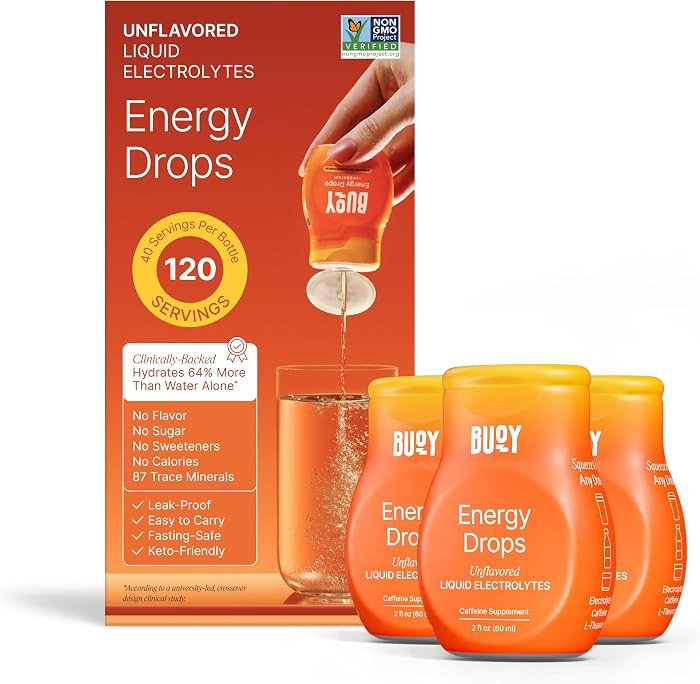 Buoy Energy Electrolyte Drops - Natural Energy Boost with 87 Trace Minerals for Fatigue, Stamina ... | Amazon (US)