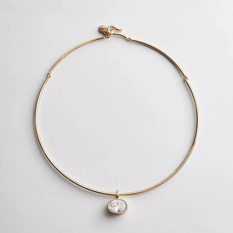 Lexi Crystal Collar Necklace - Gold | BaubleBar