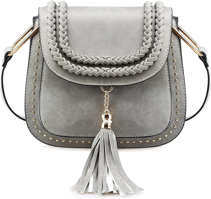 Tom Clovers Crossbody Bags for Women Vintage Tassel Saddle Shoulder Bag Sling Bag Shopping Travel... | Amazon (US)