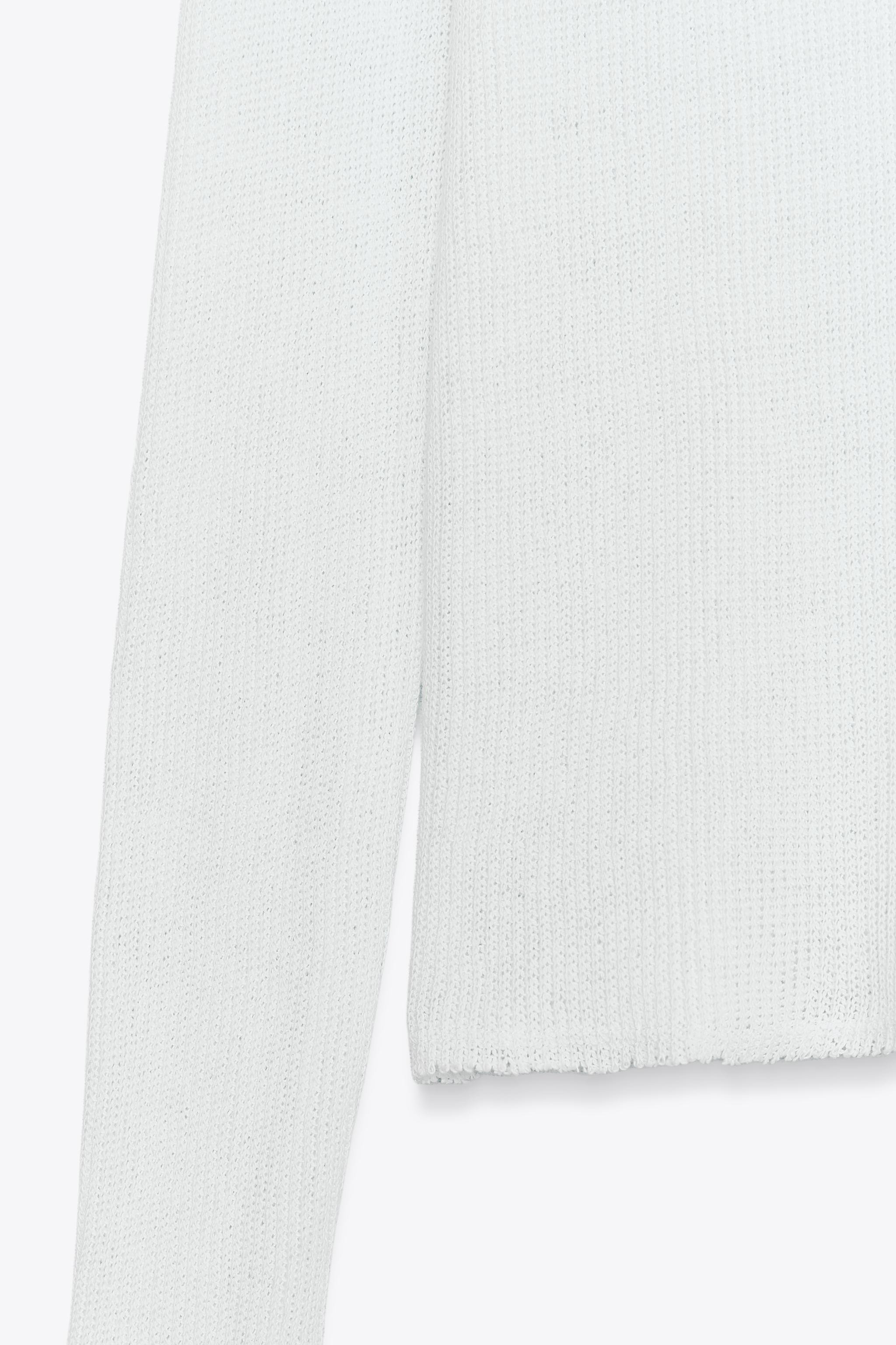 LONG SLEEVE RUSTIC TOP | Zara UK