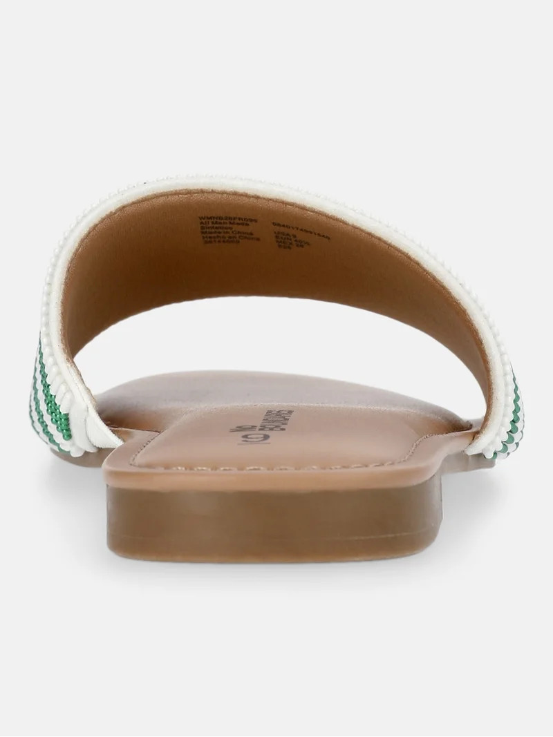 No Boundaries Women's Beaded Slide Sandals | Walmart (US)