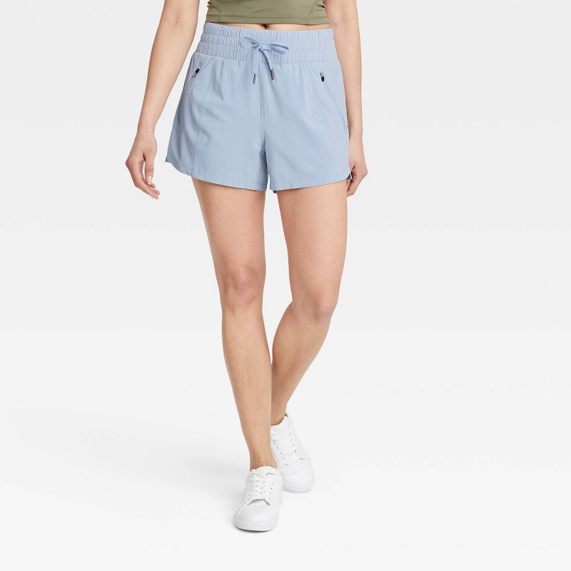 Women's Stretch Woven Mid-Rise Shorts 4" - All in Motion™ | Target