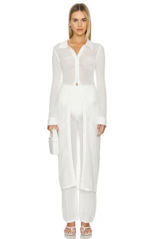 L'Academie by Marianna Oakley Duster Cardigan in Ivory from Revolve.com | Revolve Clothing (Global)