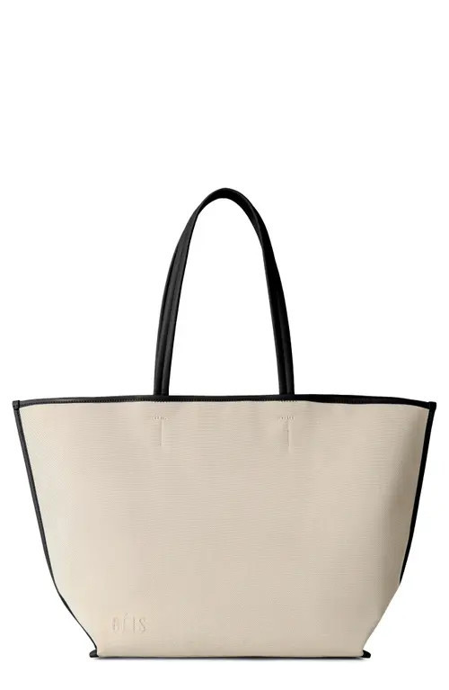 Béis The Canvas & Leather Tote in Black at Nordstrom | Nordstrom