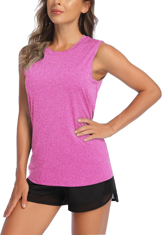 COOrun Women's Sleeveless Athletic Shirts Lightweight Sports Shirt Quick Dry Yoga Tank Tops Muscl... | Amazon (US)