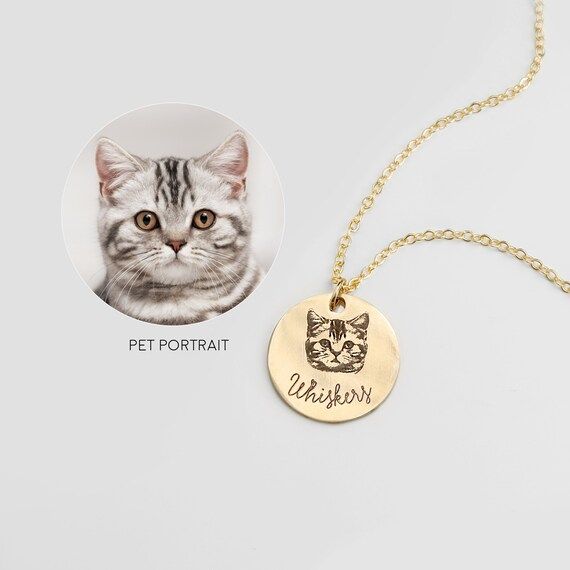 Pet Portrait Necklaces Personalized Gifts Animal Lovers Pet | Etsy | Etsy (US)