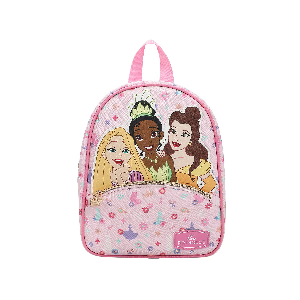Disney Princess Rapunzel Belle & Tiana Pink 10.5" Mini PU Backpack | Target
