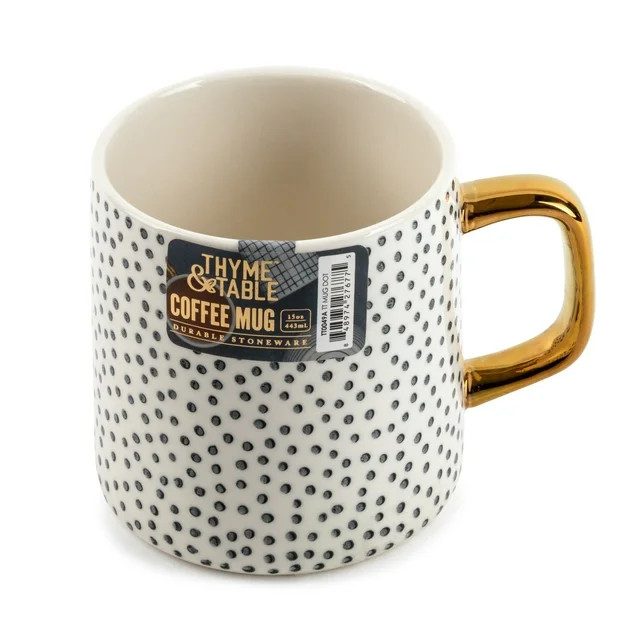 Thyme & Table Stoneware Mug, Dot | Walmart (US)
