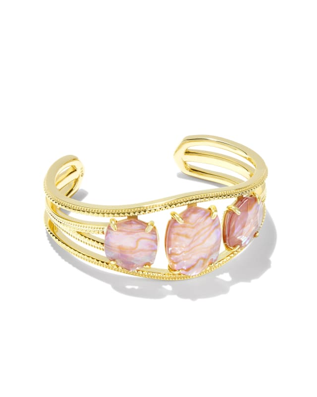 Daphne Gold Statement Cuff in Light Pink Iridescent Abalone | Kendra Scott | Kendra Scott