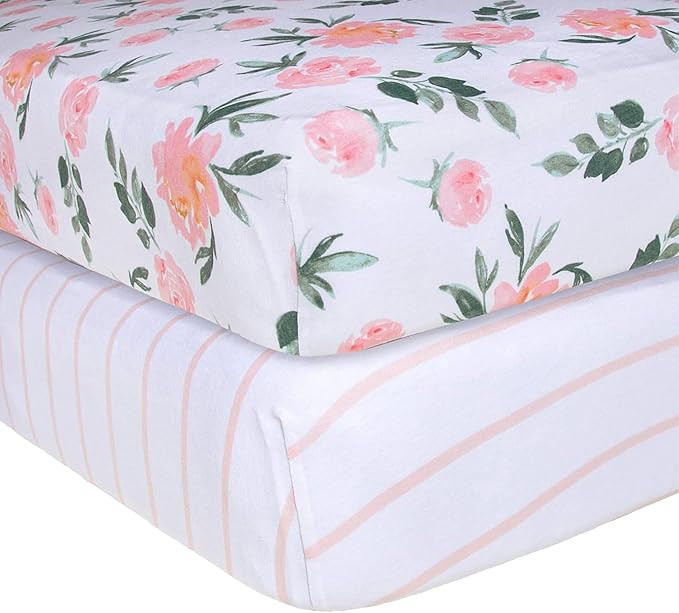 Burt's Bees Baby Essential Organic Cotton Fitted Crib Sheet, Breathable for Boy Girl Standard Cri... | Amazon (US)