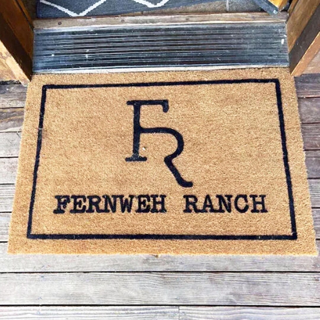 Custom Cattle Brand Doormat Personalized Outdoor Welcome Mat Gift Ranch Farm Style - Etsy | Etsy (US)