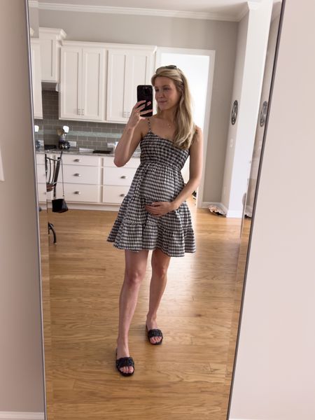 Bump friendly dress! Wearing a small. Shoes fit tts. Use code oliviaccgreen for 25% off 

#LTKunder50 #LTKbump #LTKfamily