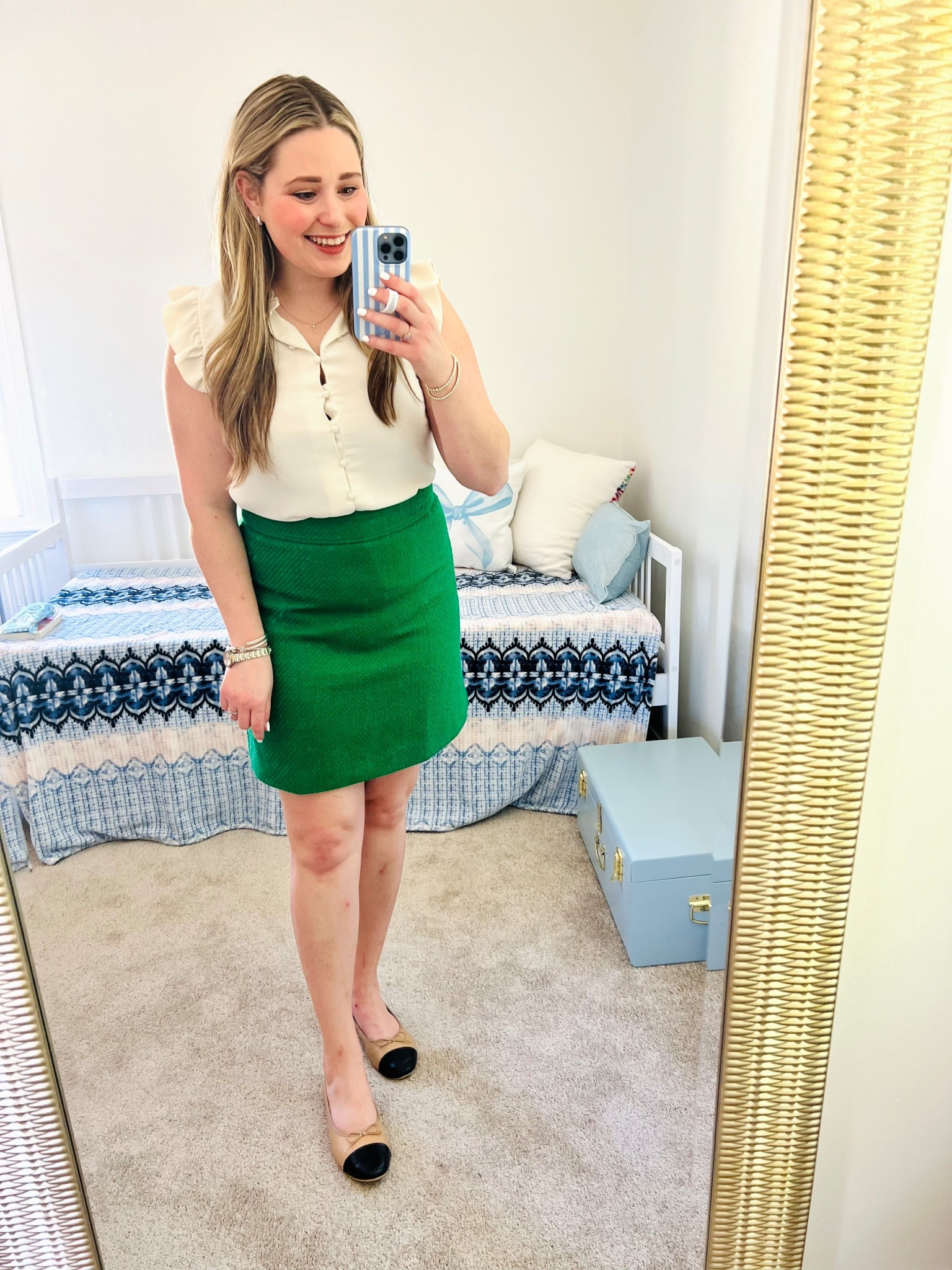 Spring work outfit || work outfit || workwear || tweed skirt || business casual || business professional 

#LTKWorkwear #LTKootd