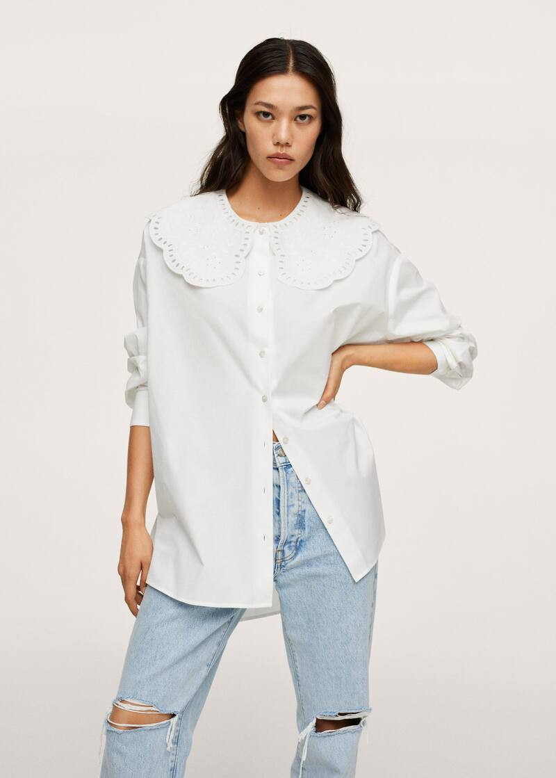 Babydoll collar blouse | MANGO (US)
