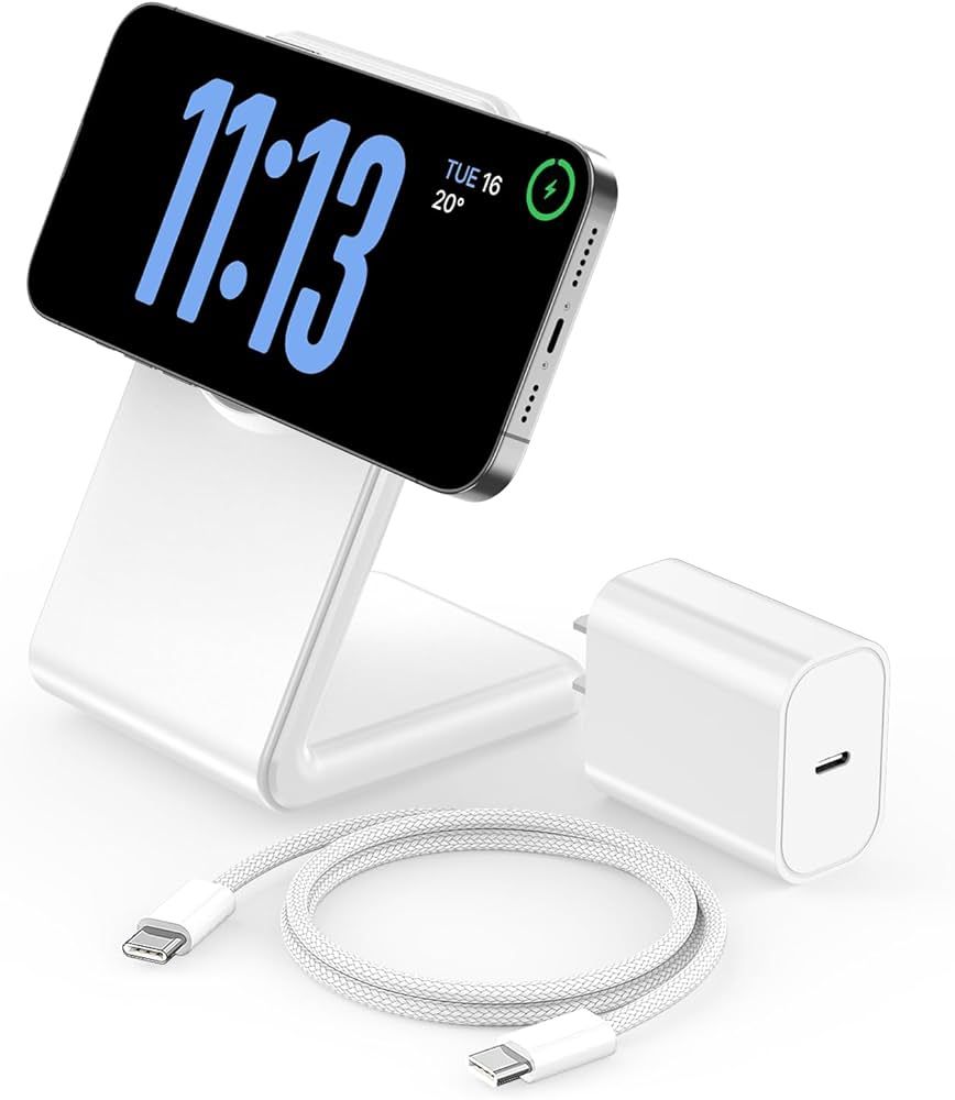 Mag-Safe Charger Stand for iPhone 15/14/13/12 Series, Fast Magnetic Wireless Charging Stand with ... | Amazon (US)