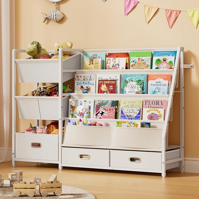 Kids Bookshelf and Toy Storage - Book Shelf for Kids Rooms, Toddler Bookshelves Baby Bookcase for... | Amazon (US)