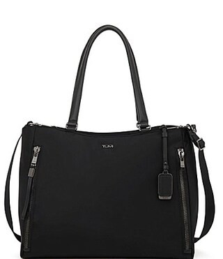 Tumi Voyageur Valetta Large Travel Tote Bag - Black/Gunmetal | Dillard's
