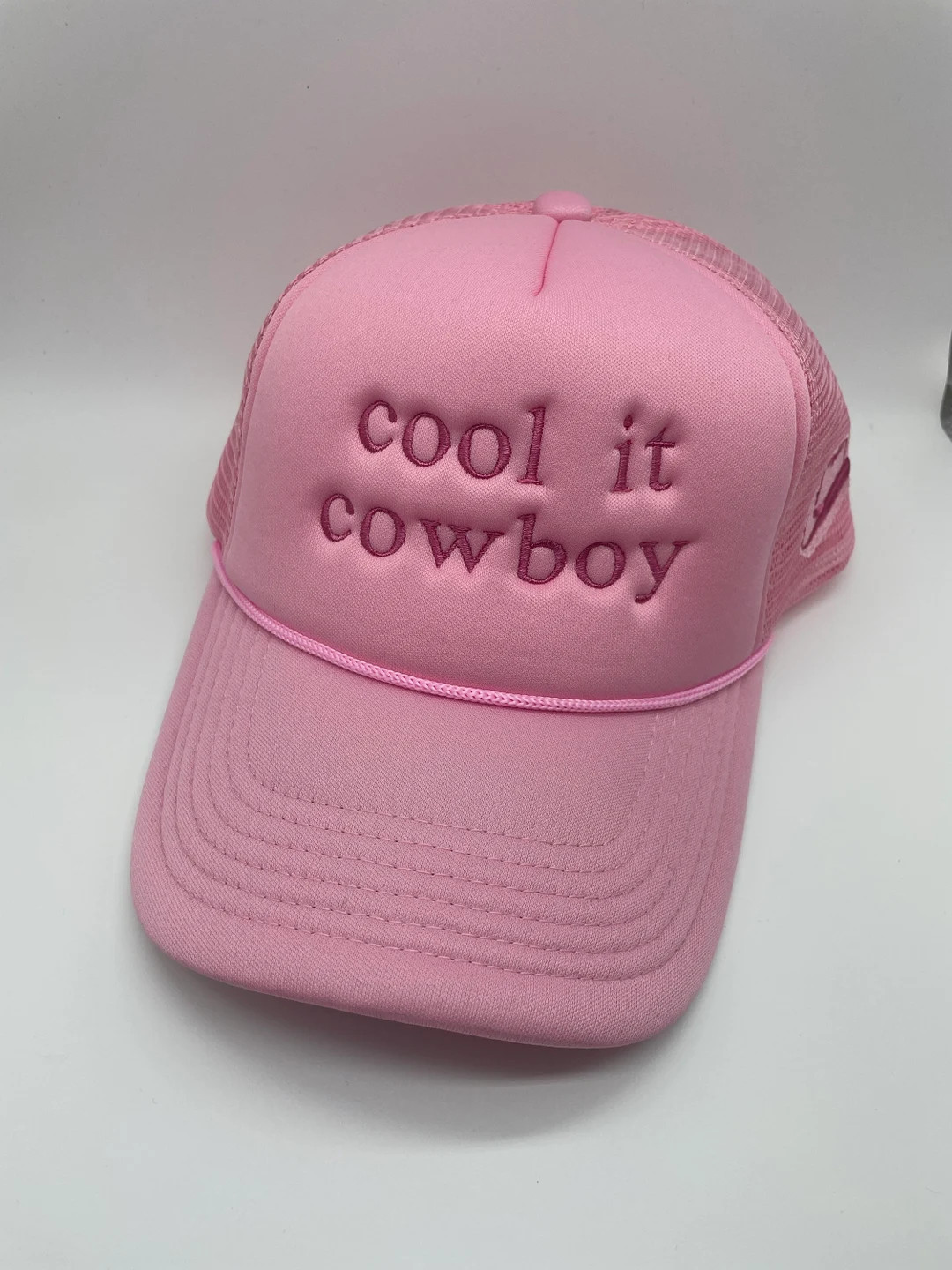 Cool It Cowboy Pink Trucker Hat | Etsy (US)