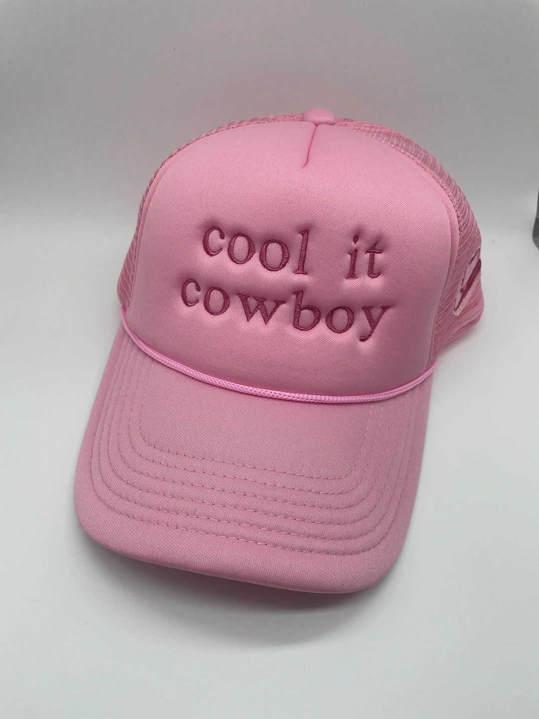 Cool It Cowboy Pink Trucker Hat | Etsy (US)