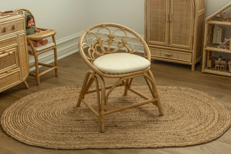 Starlet Children's Chair - Children's Furniture & Photography Prop - Boho rattan daisy | Etsy (US)