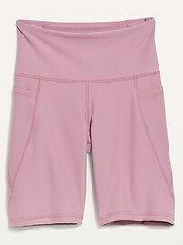 High-Waisted PowerSoft Side-Pocket Biker Shorts for Women -- 8-inch inseam | Old Navy (US)