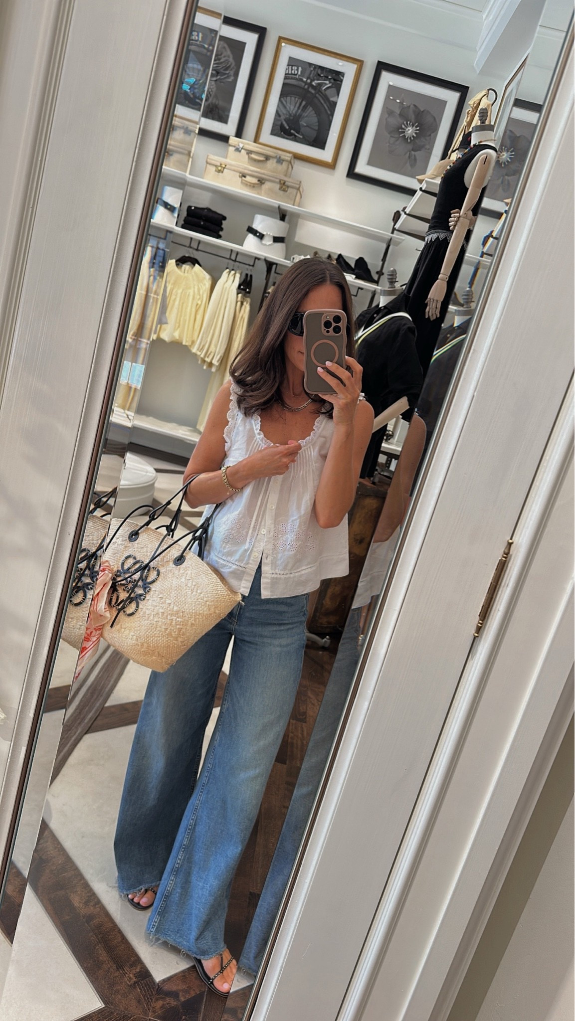 Today’s cooler summer outfit 
top runs tts, perfect for summer

#LTKOver40 #LTKPetite