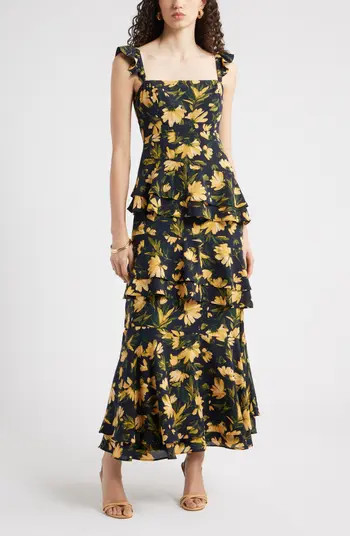 Chelsea28 Tiered Asymmetric Ruffle Maxi Dress | Nordstrom | Nordstrom