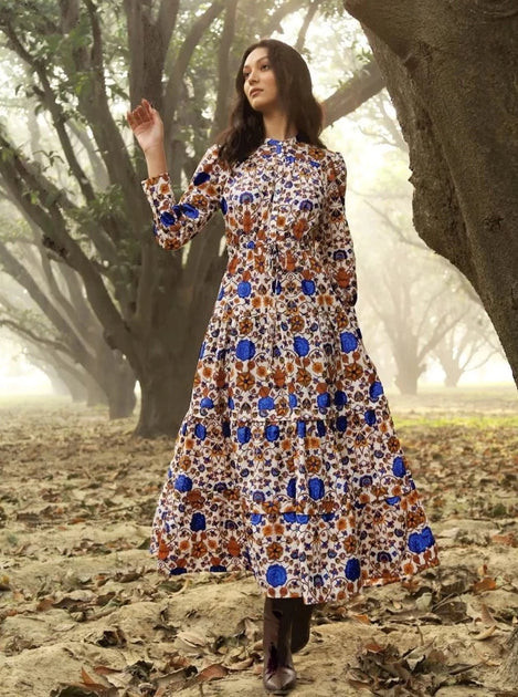 Sisi Dress in Tracht Blue | Beau & Ro