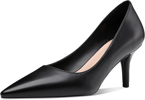 CosyFever Women\u2019s Pointed Toe Mid Heel Dress Pumps | Amazon (US)